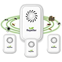 Repelente Ultrasónico- 2020 Nuevo Plagas Control Interiores- Insectos Antimosquitos Eléctrico Extra Fuerte para…